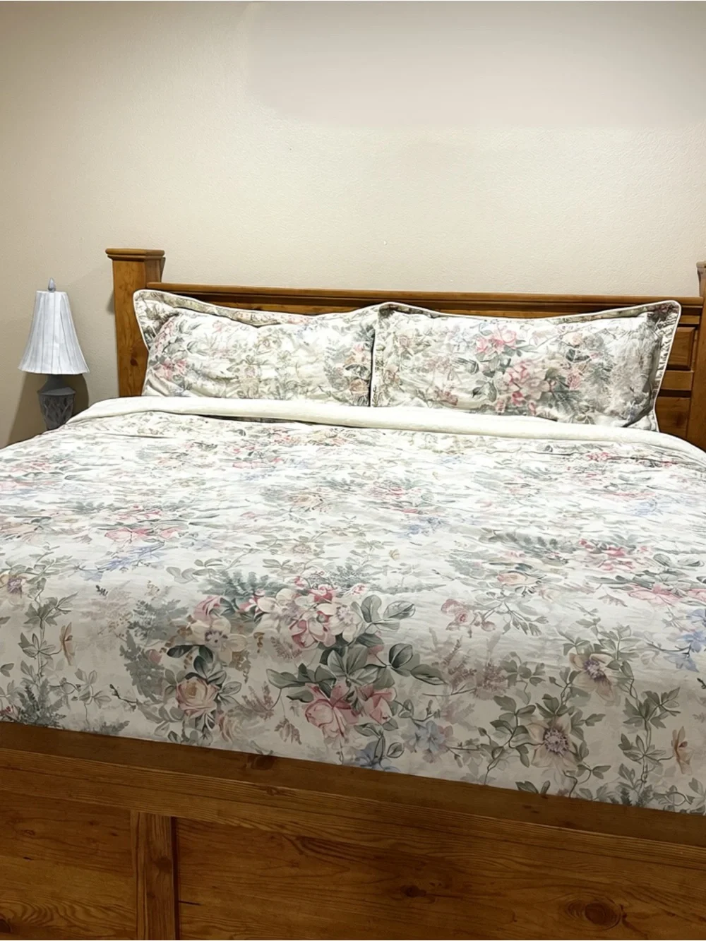 Vintage Ralph Lauren King Size Floral Cottage Duvet & Pillow Shams 100% Cotton